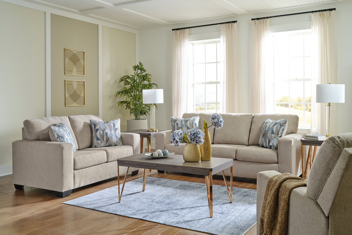 Furniture City Houma - Ashley Furniture - Deltona Sofa, Loveseat and Recliner - Sofa, Loveseat and Recliner / Parchment - 51204U2
