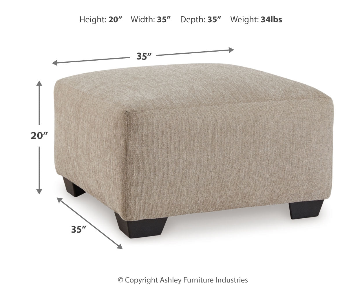 Brogan Bay Oversized Accent Ottoman