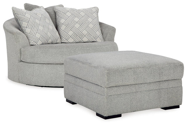 Furniture City Houma - Ashley Furniture - Casselbury Oversized Swivel Chair and Ottoman - Oversized Swivel Chair and Ottoman - 52906U1