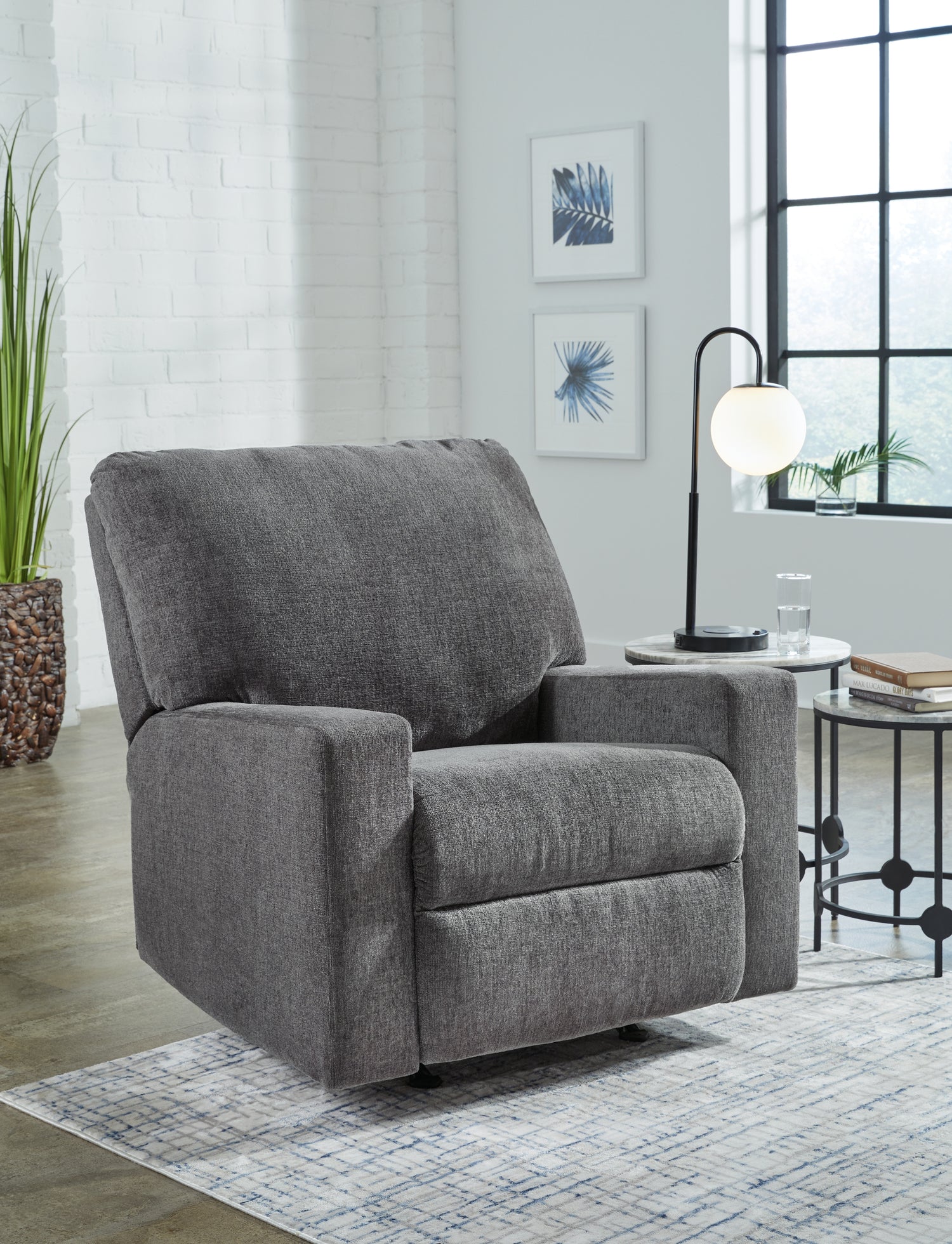 Furniture City Houma - Ashley Furniture - Rannis Recliner - Rocker Recliner / Pewter - 5360225