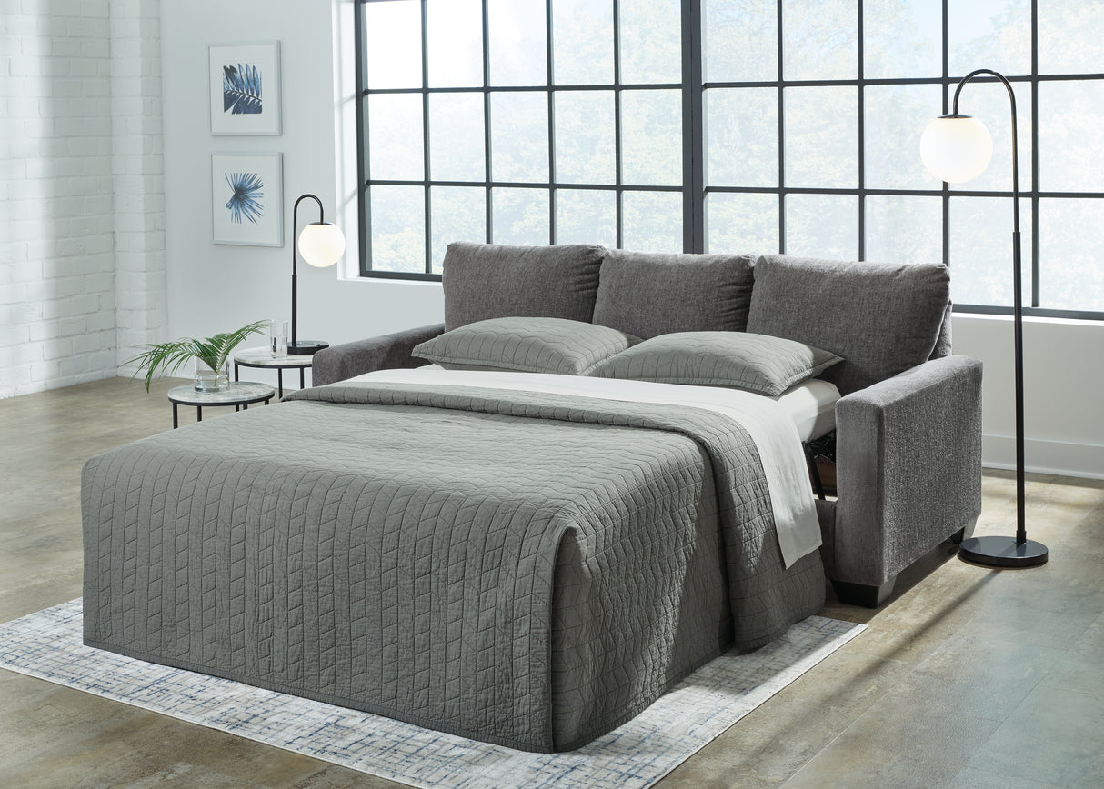 Furniture City Houma - Ashley Furniture - Rannis Queen Sofa Sleeper - Queen Sofa Sleeper / Pewter - 5360239