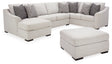 Furniture City Houma - Ashley Furniture - Koralynn 3-Piece Sectional and Oversized Accent Ottoman - 3-Piece Sectional and Oversized Accent Ottoman - 54102U1