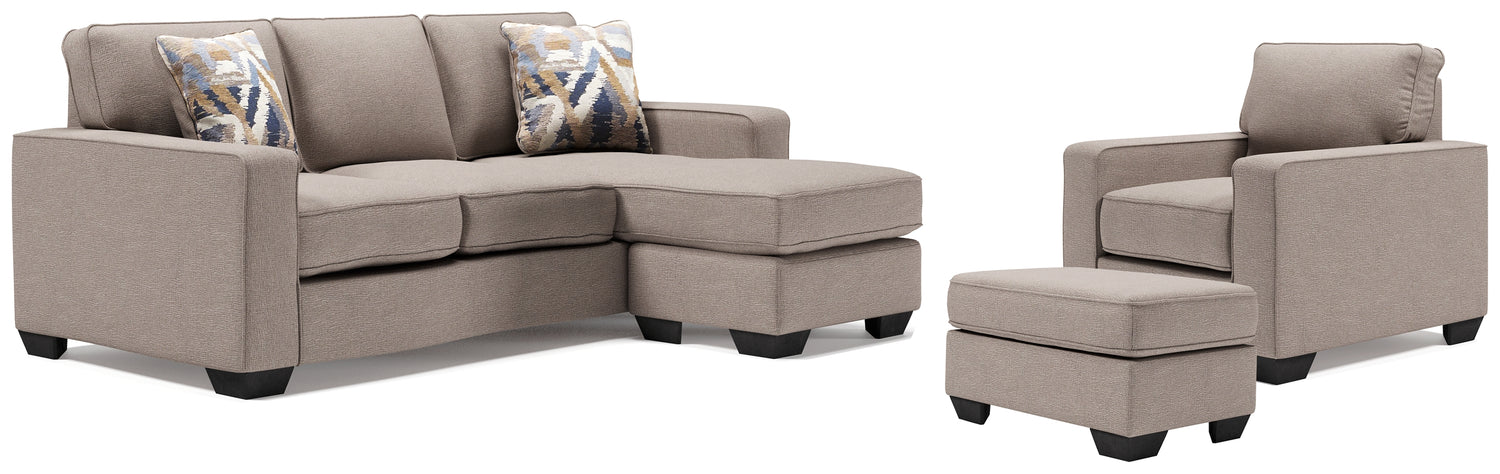 Furniture City Houma - Ashley Furniture - Greaves Sofa Chaise, Chair, and Ottoman - Sofa Chaise, Chair, and Ottoman - 55104U3