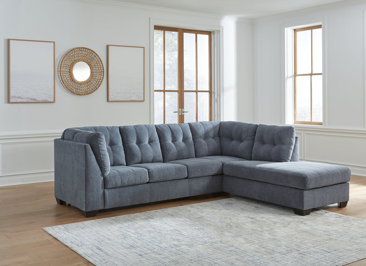 Furniture City Houma - Ashley Furniture - Marleton 2-Piece Sectional with Chaise - LAF 2-Piece Sectional with Chaise / Gray - 55305S2