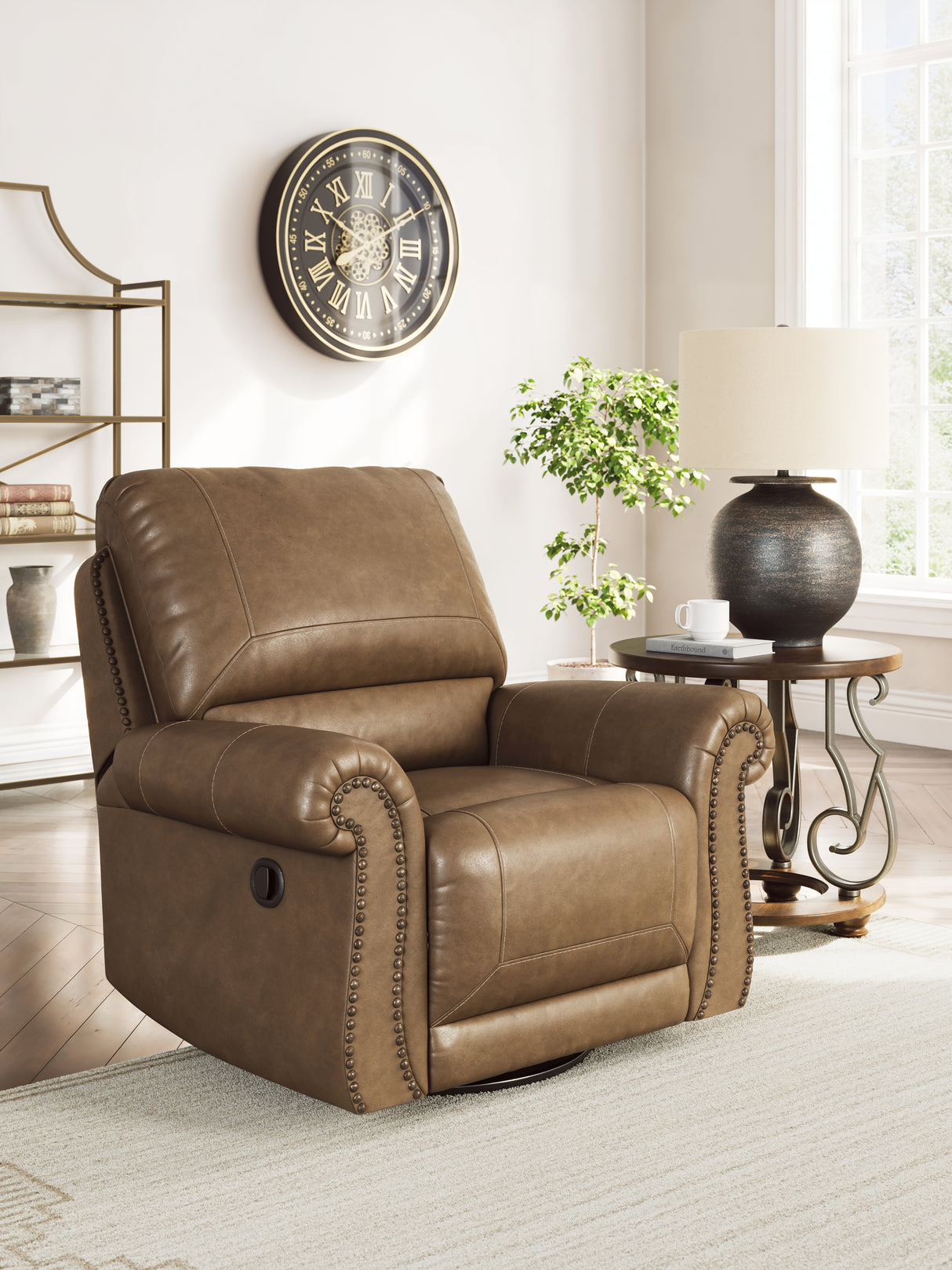 Furniture City Houma - Ashley Furniture - Chasemore Swivel Glider Recliner - Swivel Glider Recliner / Earth - PC5590261