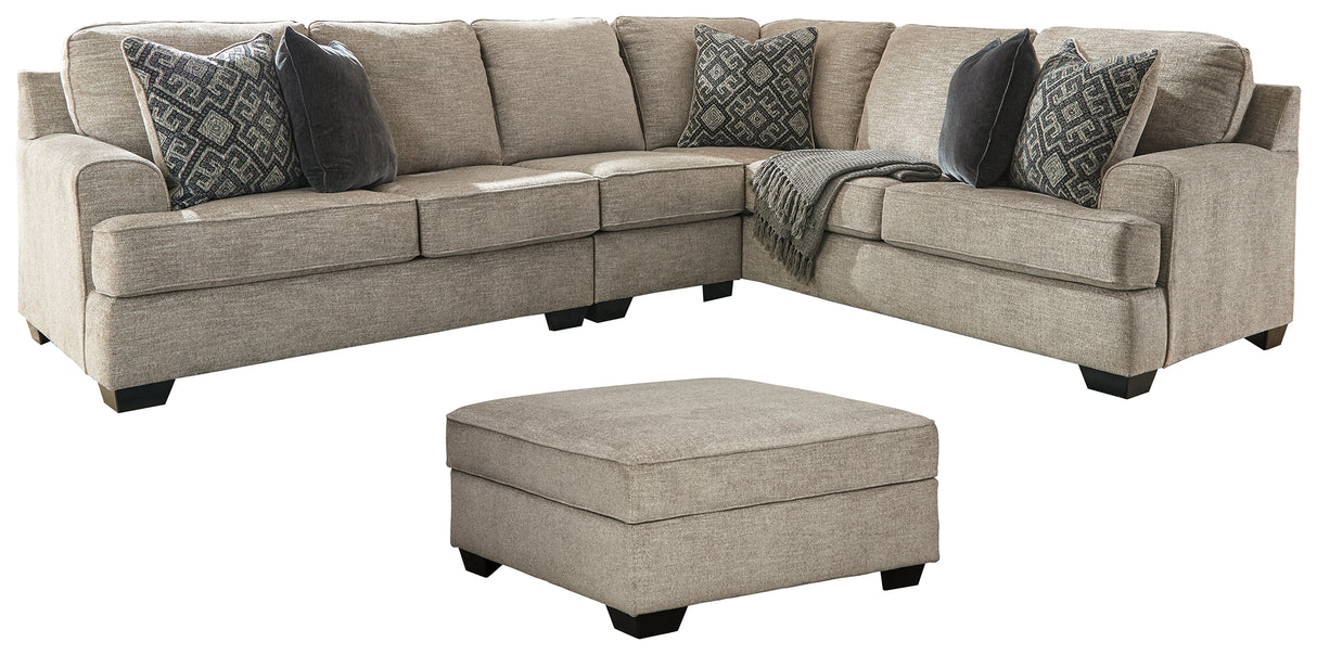 Furniture City Houma - Ashley Furniture - Bovarian 3-Piece Sectional with Ottoman - 3-Piece Sectional with Ottoman - 56103U2
