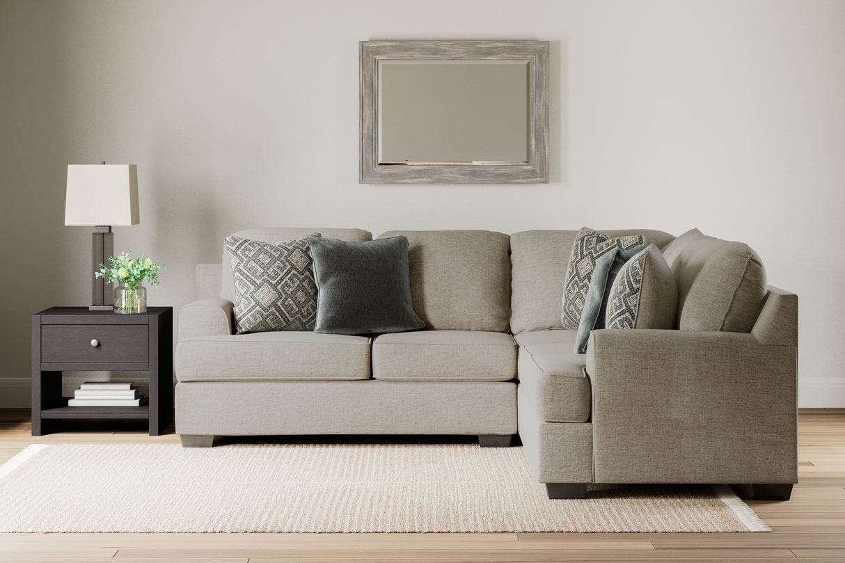 Furniture City Houma - Ashley Furniture - Bovarian 2-Piece Sectional - RAF 2-Piece Sectional / Stone - 56103S1