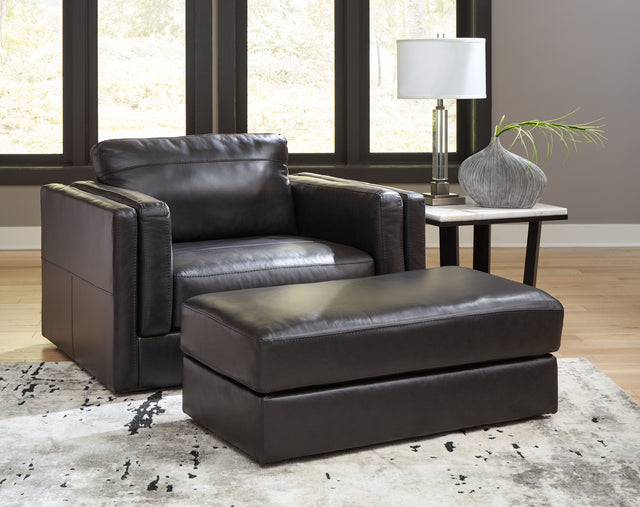 Furniture City Houma - Ashley Furniture - Amiata Oversized Chair and Ottoman - Oversized Chair and Ottoman - 57405U3