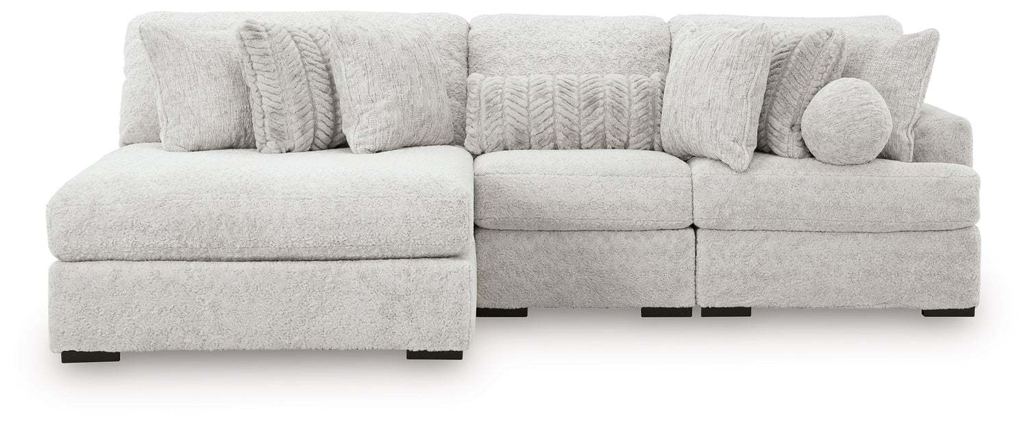 Cuddle Plush 3-Piece Sectional with Chaise