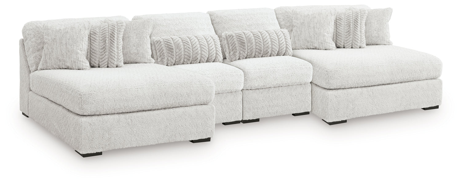Cuddle Plush 4-Piece Sectional with Chaise