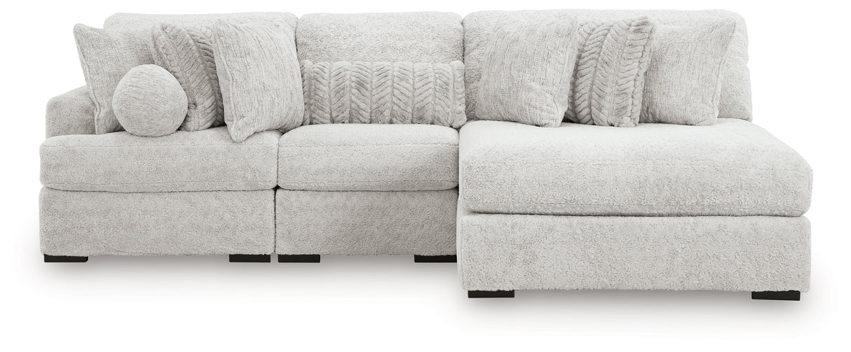 Cuddle Plush 3-Piece Sectional with Chaise