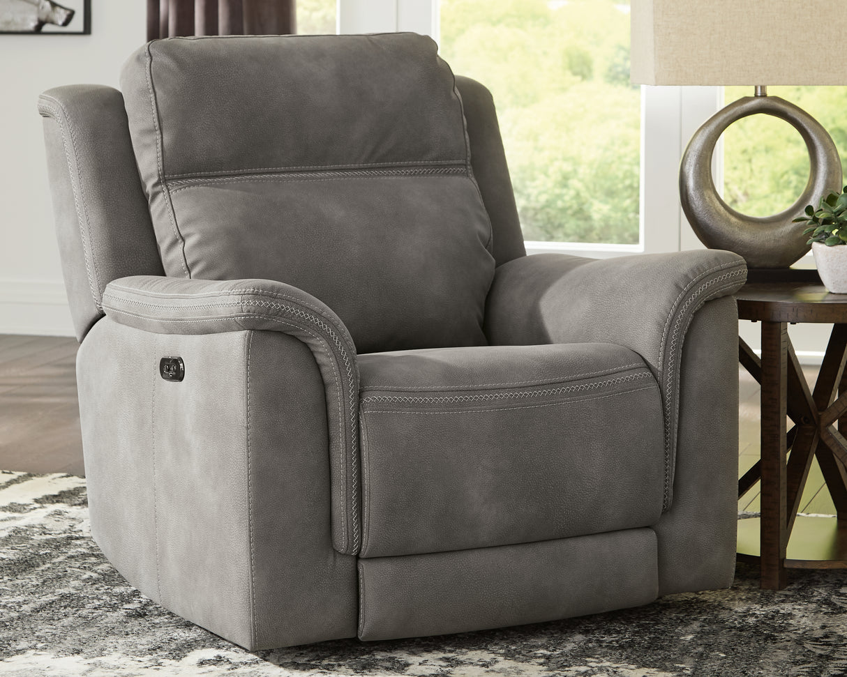 Furniture City Houma - Ashley Furniture - Next-Gen DuraPella Power Recliner - PWR Recliner/ADJ Headrest / Slate - 5930113