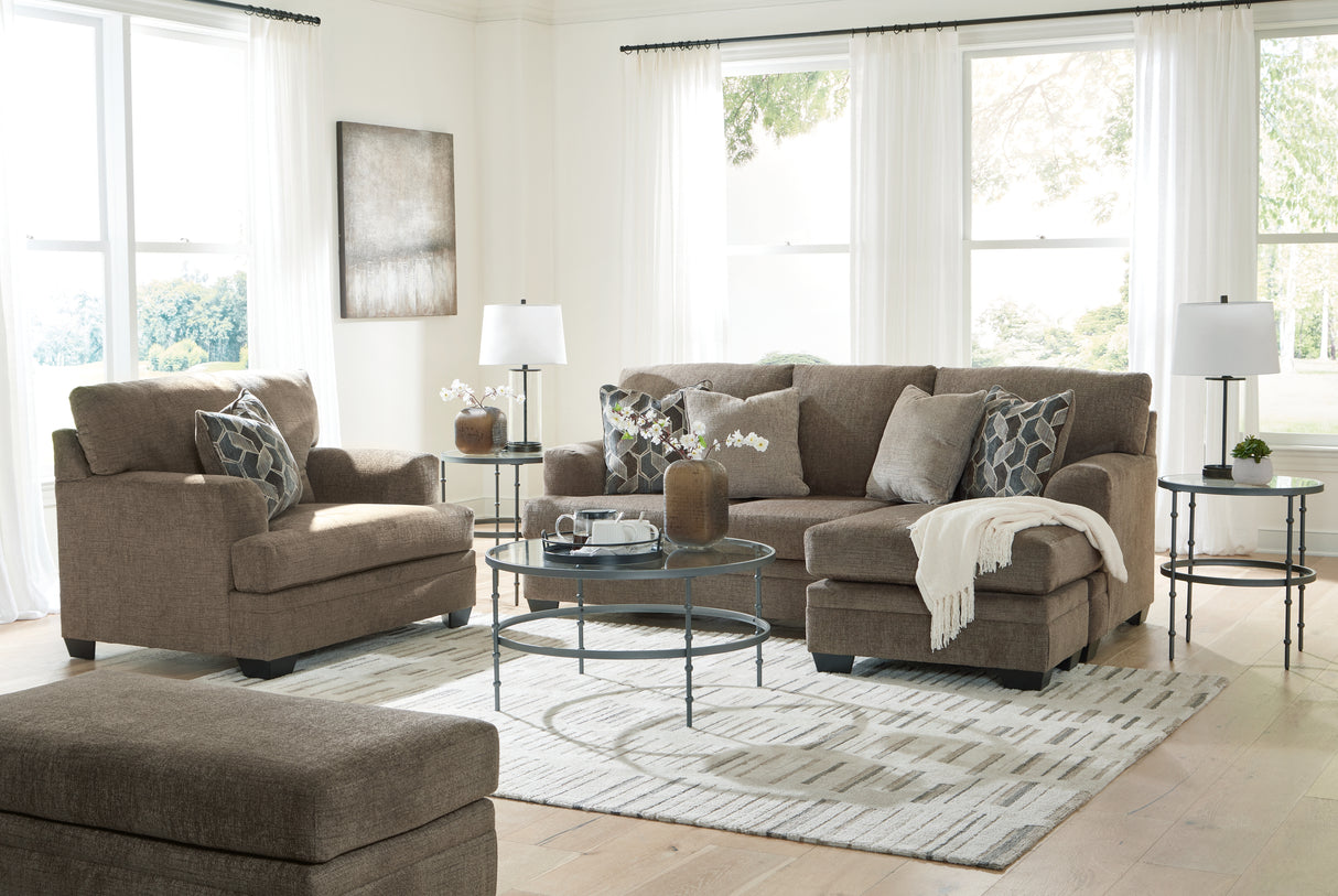 Furniture City Houma - Ashley Furniture - Stonemeade Sofa Chaise, Oversized Chair, and Ottoman - Sofa Chaise, Oversized Chair and Ottoman / Nutmeg - 59505U3