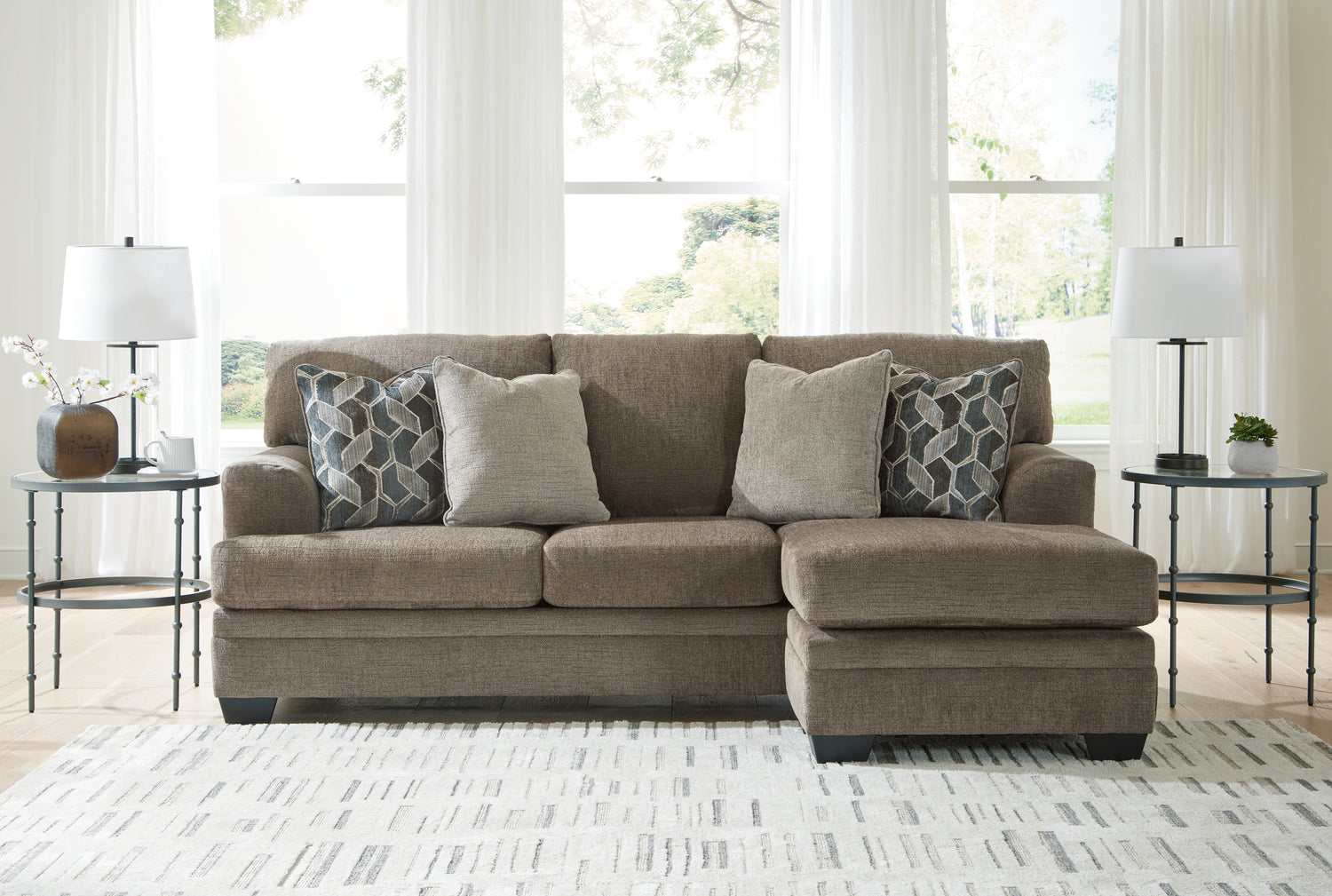 Stonemeade Sofa Chaise, Oversized Chair, and Ottoman