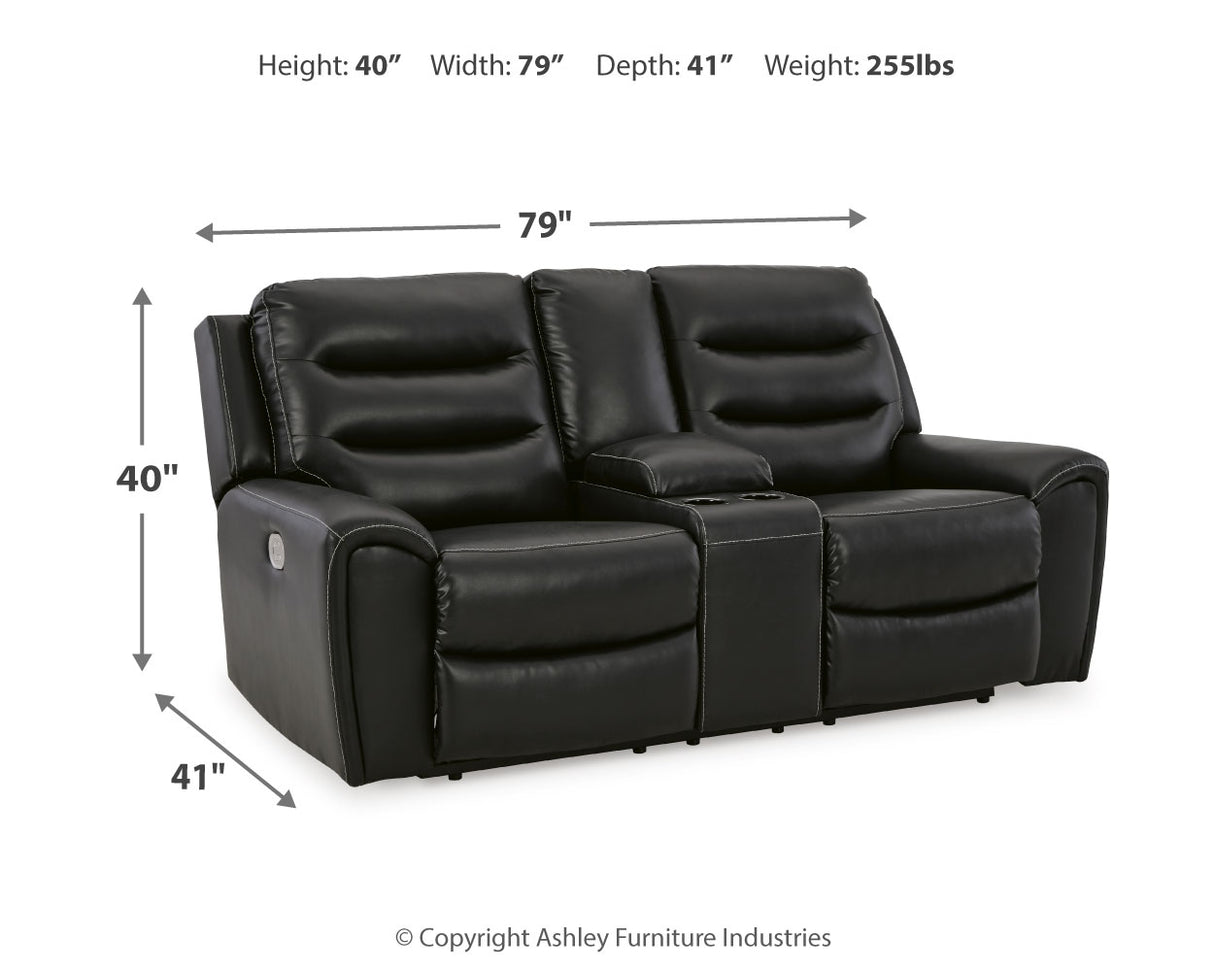 Warlin Power Reclining Loveseat with Console