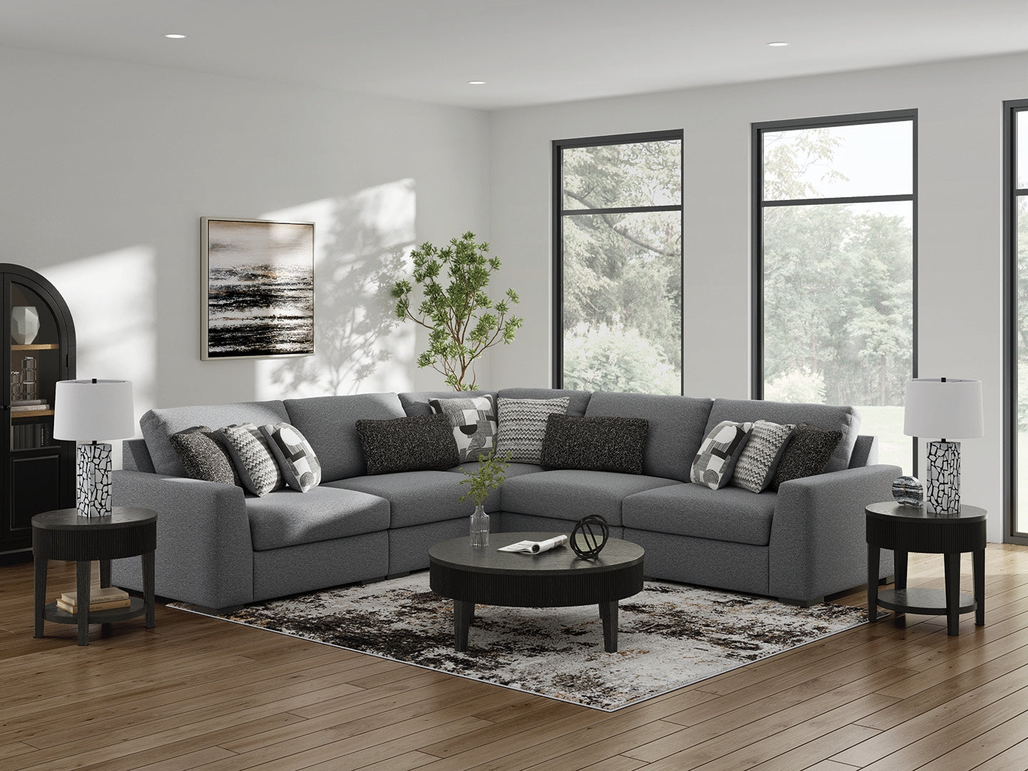 Furniture City Houma - Ashley Furniture - Bealton 5-Piece Sectional - RAF 5-Piece Sectional - 61305S6