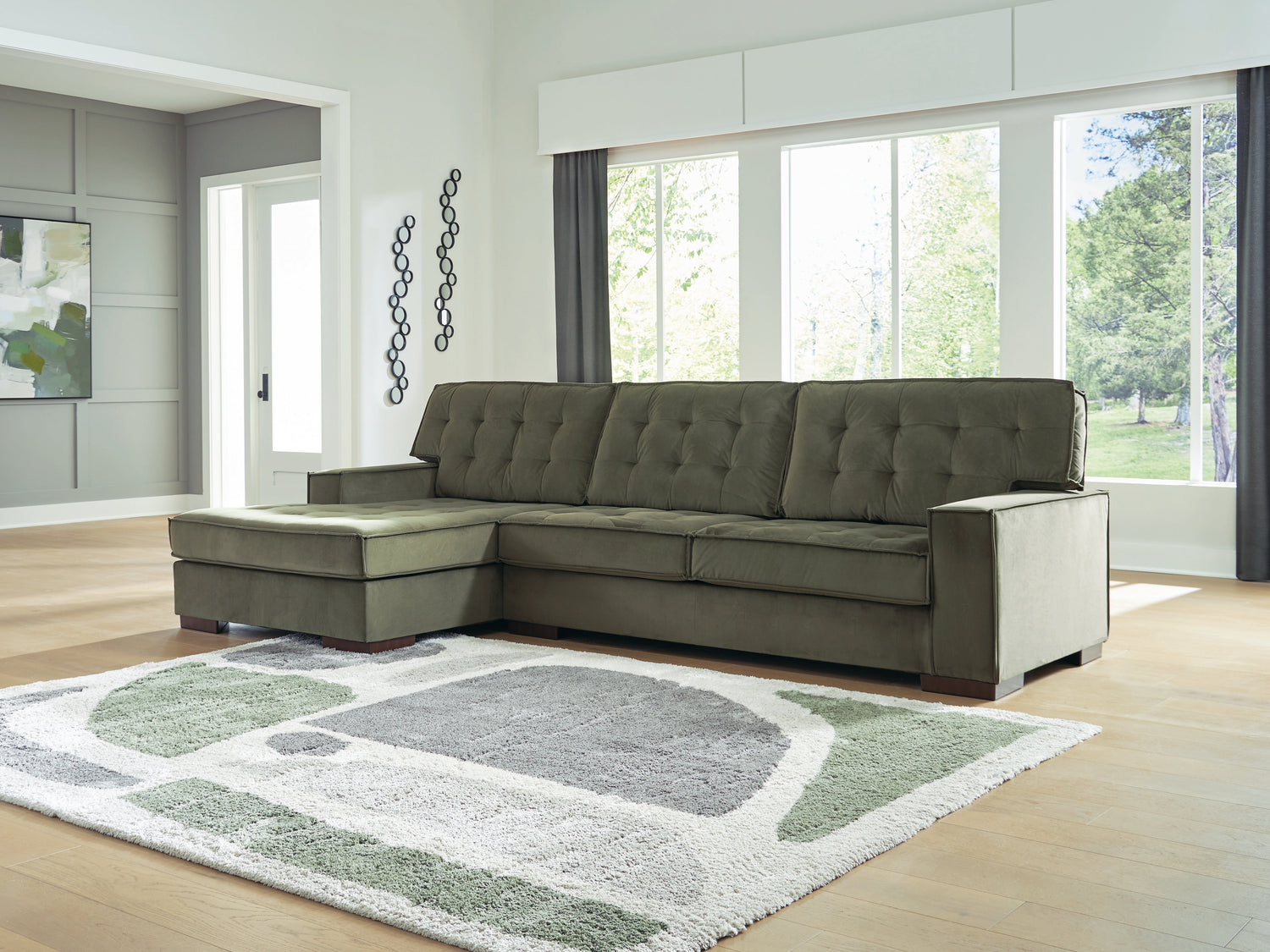 Furniture City Houma - Ashley Furniture - Caspian-Town 2-Piece Sectional with Chaise - RAF 2-Piece Sectional with Chaise - PC61702S1