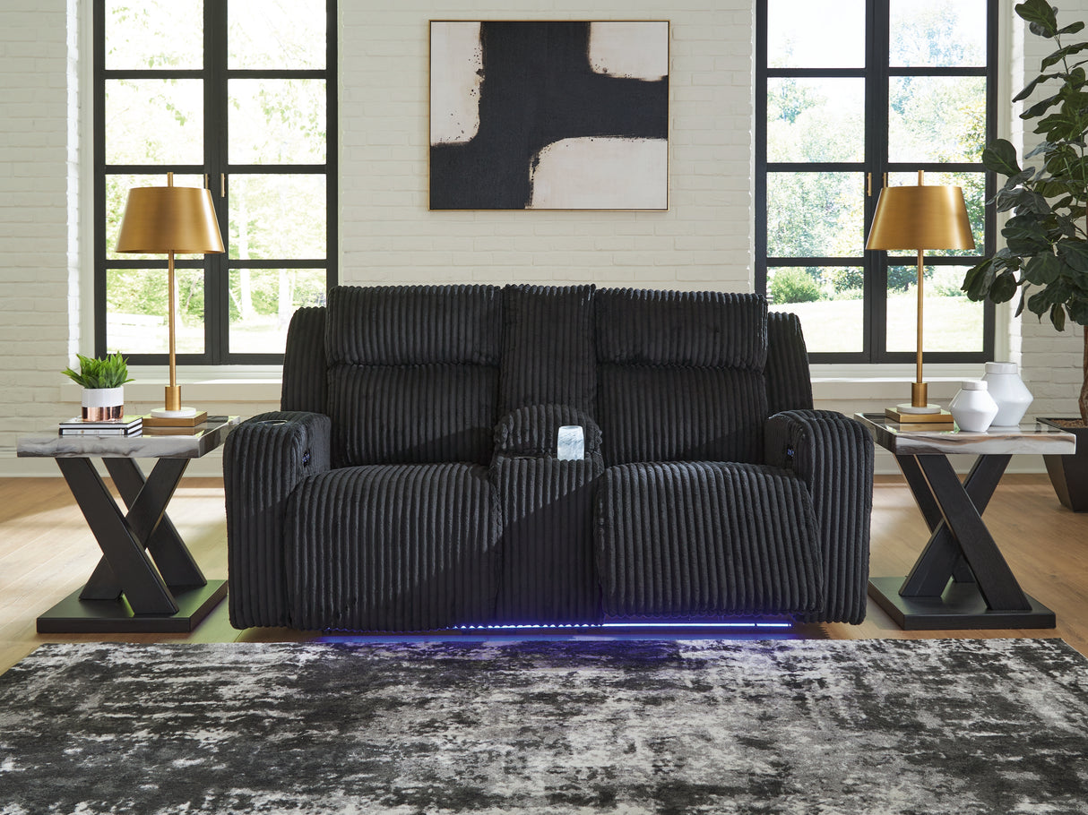 Furniture City Houma - Ashley Furniture - Forest Lake Power Reclining Loveseat with Console - PWR REC Loveseat/CON/ADJ HDRST - PC6420218