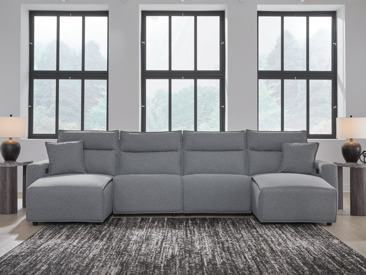 Furniture City Houma - Ashley Furniture - ModMax II 4-Piece Power Reclining Sectional with Chaise - 4-Piece Power Reclining Sectional with Chaise - 65906S11