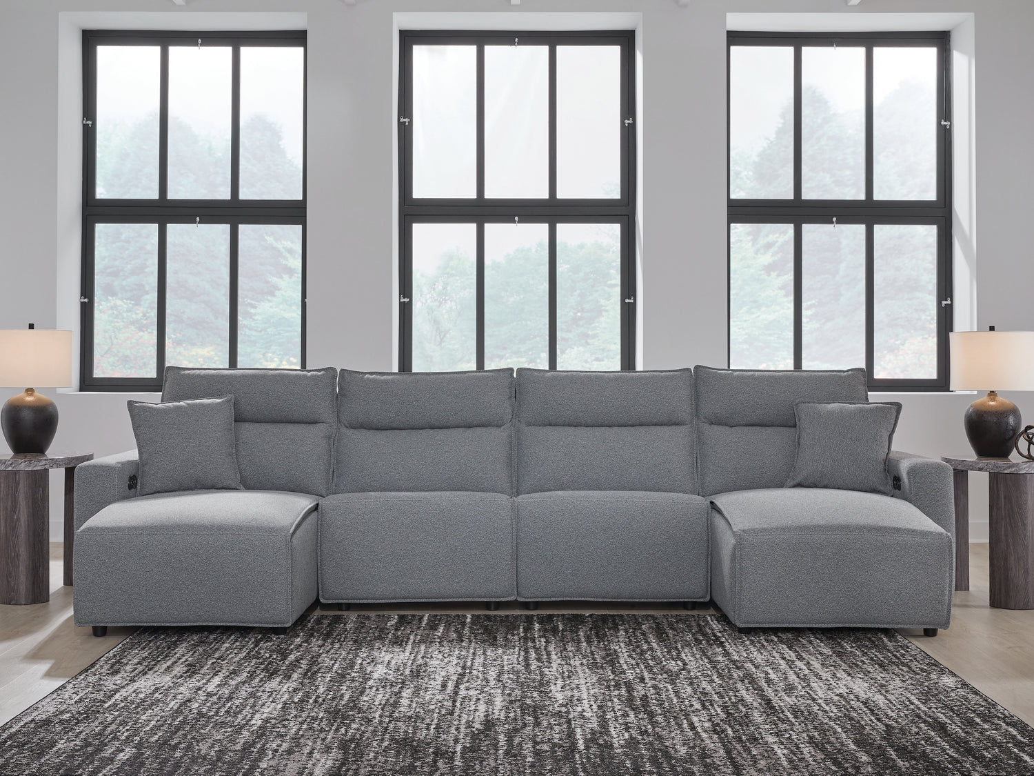 Furniture City Houma - Ashley Furniture - ModMax II 4-Piece Power Reclining Sectional with Chaise - 4-Piece Power Reclining Sectional with Chaise - 65906S11