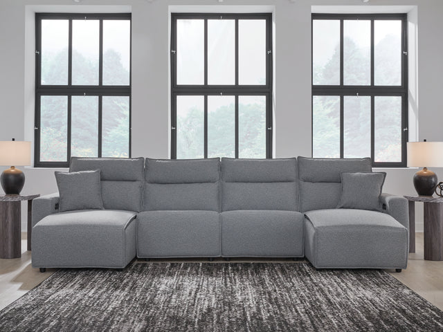 Furniture City Houma - Ashley Furniture - ModMax II 4-Piece Power Reclining Sectional with Chaise - 4-Piece Power Reclining Sectional with Chaise - 65906S11