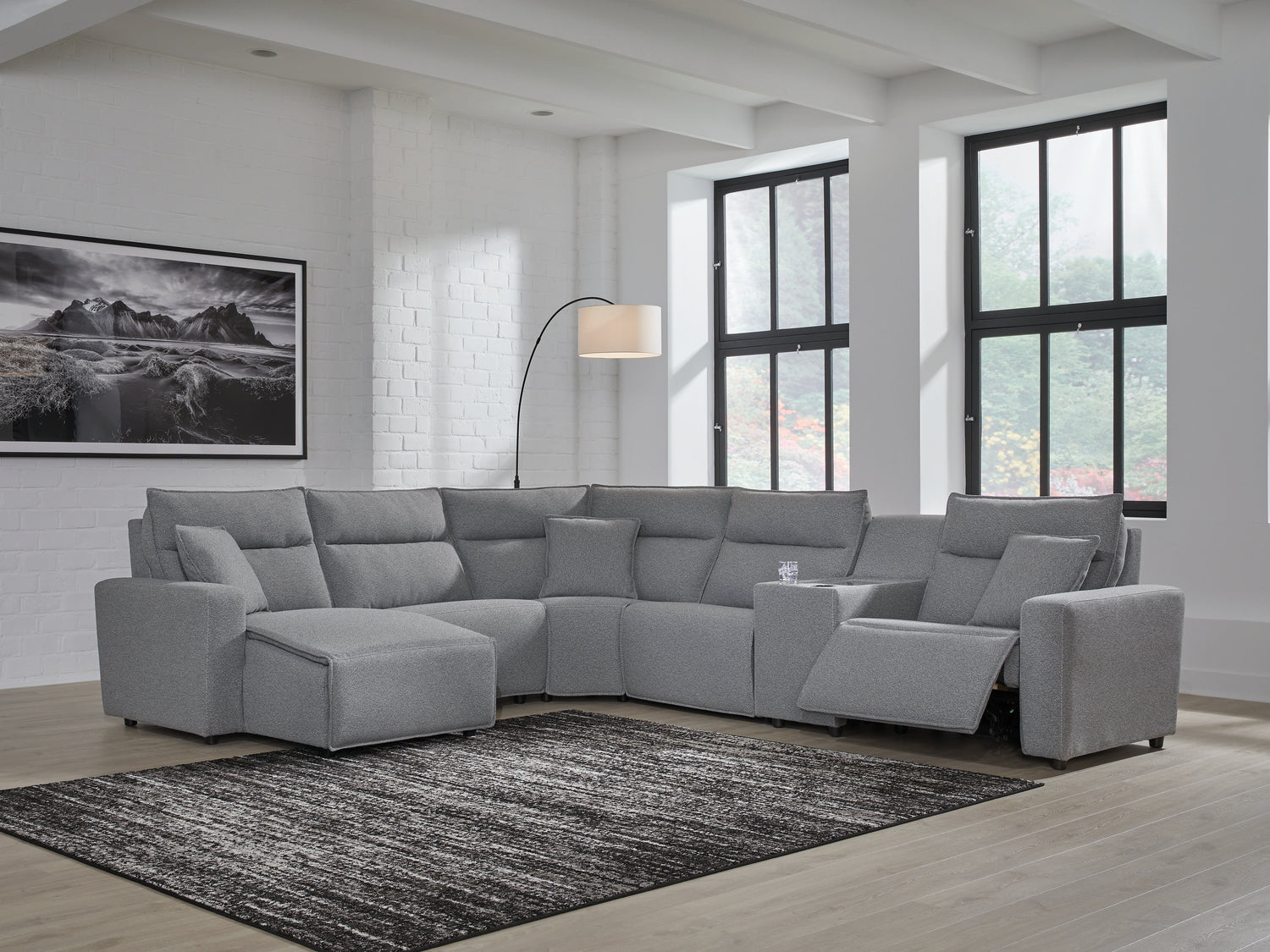 Furniture City Houma - Ashley Furniture - ModMax II 6-Piece Power Reclining Sectional with Chaise - 6-Piece Power Reclining Sectional with Chaise - 65906S19