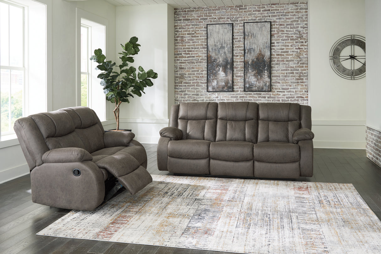 Furniture City Houma - Ashley Furniture - First Base Reclining Sofa and Loveseat - Reclining Sofa and Loveseat - 68804U1