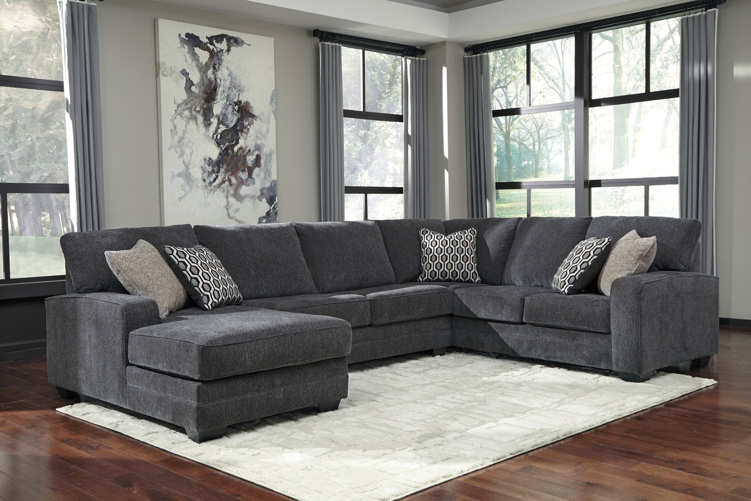 Furniture City Houma - Ashley Furniture - Tracling 3-Piece Sectional with Chaise - RAF 3-Piece Sectional with Chaise - 72600S1