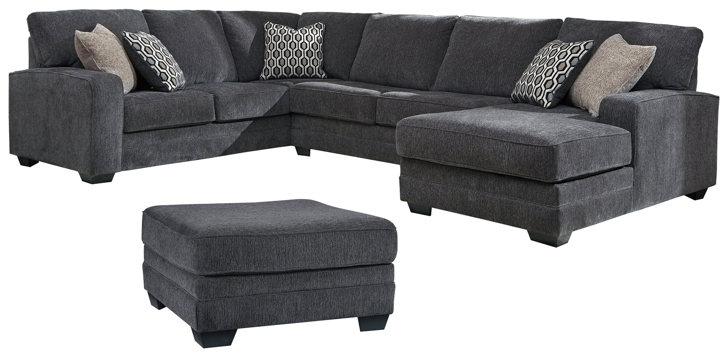 Furniture City Houma - Ashley Furniture - Tracling 3-Piece Sectional with Ottoman - 3-Piece Sectional with Ottoman - 72600U1
