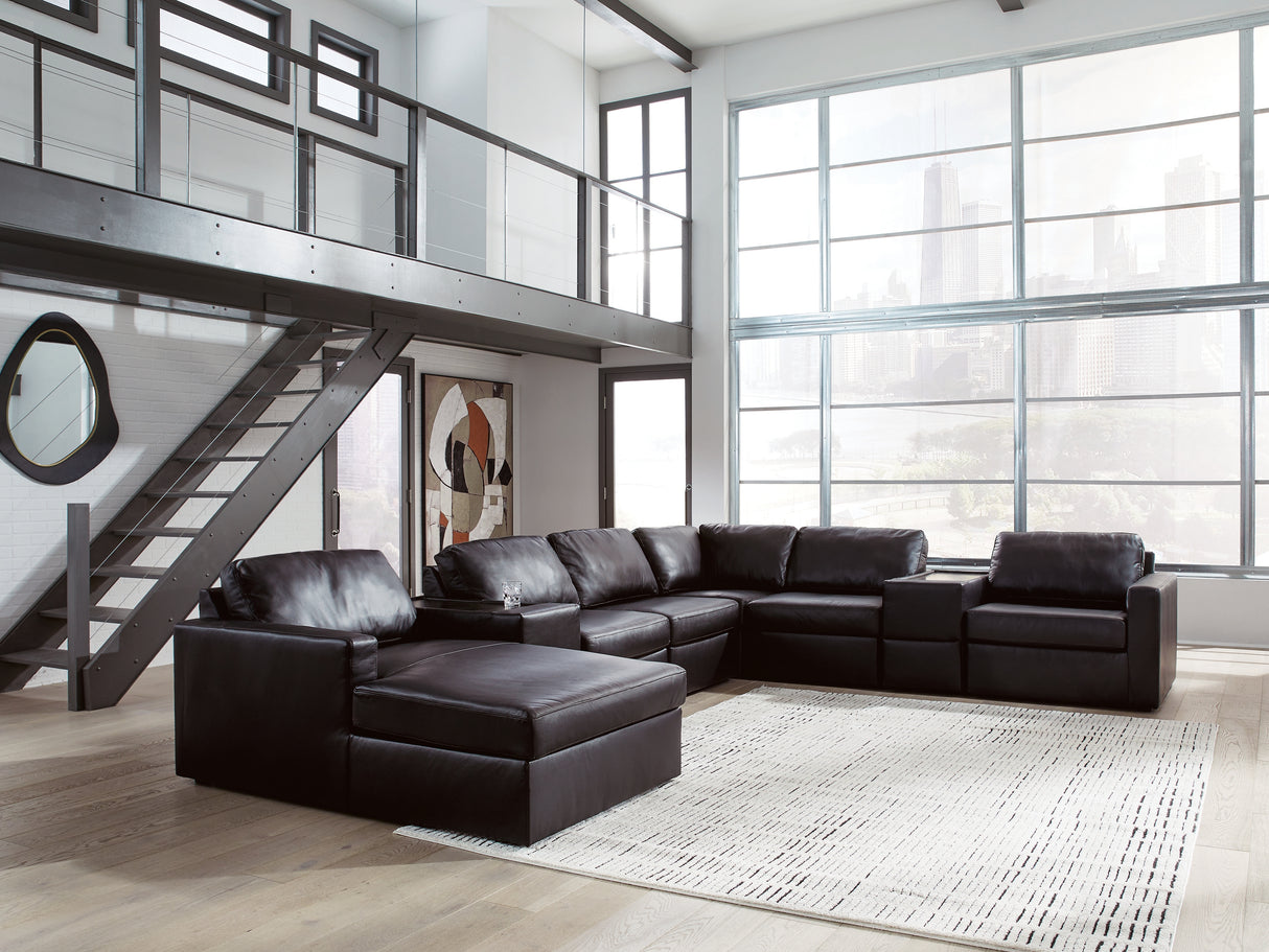 Furniture City Houma - Ashley Furniture - ModMax II 8-Piece Sectional with Chaise and Storage Consoles - RAF 8-Piece Sectional with Chaise and Storage Consoles - 74305S43