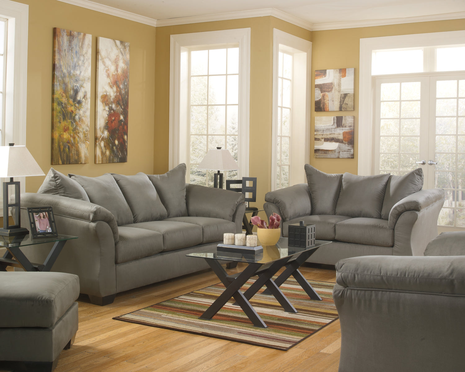 Furniture City Houma - Ashley Furniture - Darcy Sofa, Loveseat, Chair and Ottoman - Sofa, Loveseat, Chair and Ottoman - 75005U9