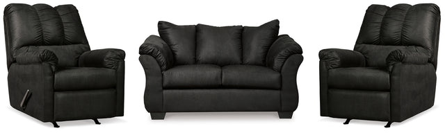 Furniture City Houma - Ashley Furniture - Darcy Loveseat and 2 Recliners - Loveseat and 2 Recliners - 75008U13