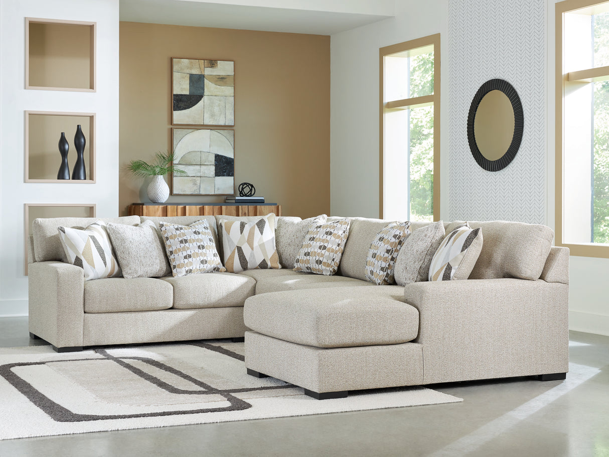 Furniture City Houma - Ashley Furniture - Laurelgrove 4-Piece Sectional with Chaise - RAF 4-Piece Sectional with Chaise - 75105S2