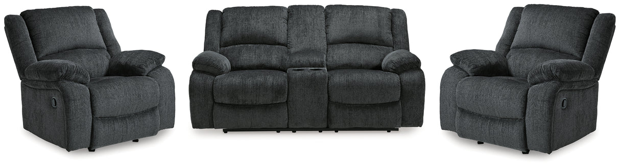 Furniture City Houma - Ashley Furniture - Draycoll Reclining Loveseat and 2 Recliners - Reclining Loveseat and 2 Recliners - 76504U10