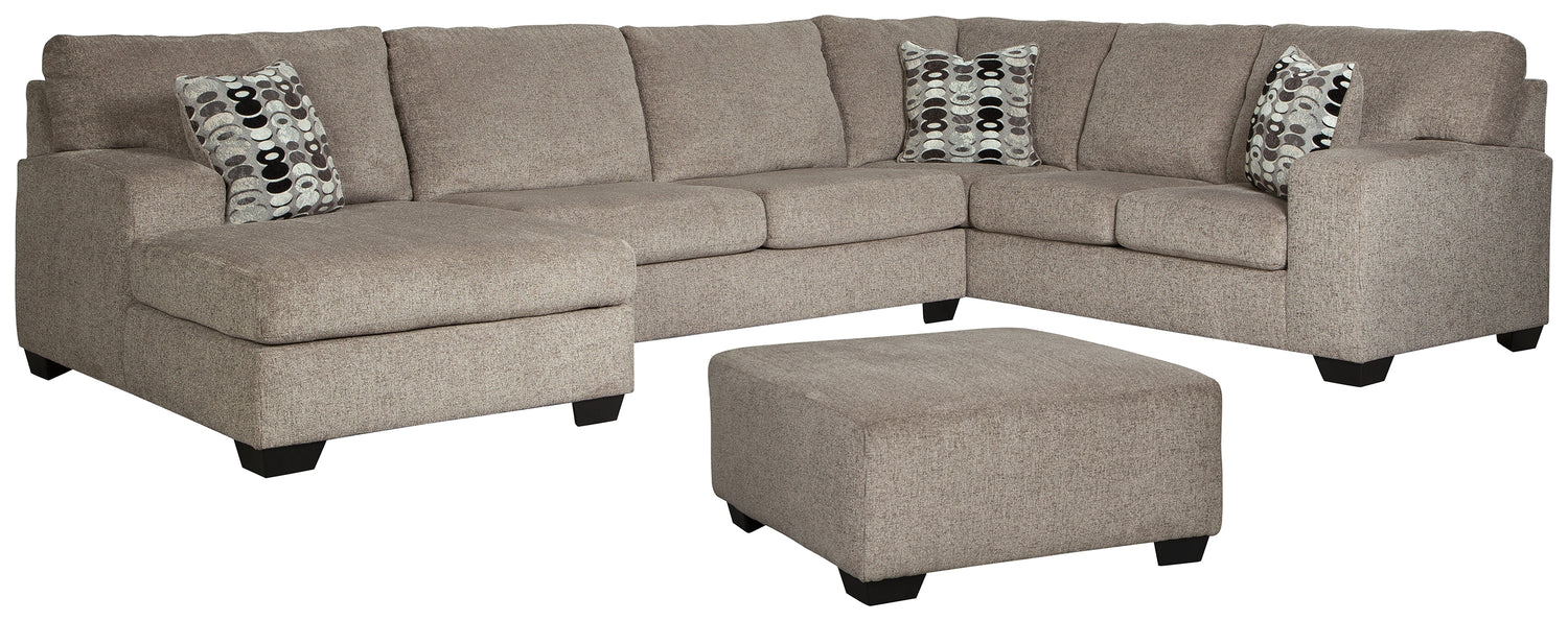 Furniture City Houma - Ashley Furniture - Ballinasloe 3-Piece Sectional with Ottoman - 3-Piece Sectional with Ottoman - 80702U1
