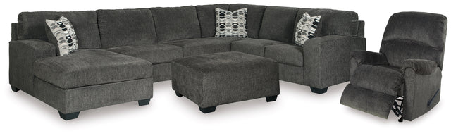 Furniture City Houma - Ashley Furniture - Ballinasloe 3-Piece Sectional, Recliner and Ottoman - 3-Piece Sectional, Recliner and Ottoman - 80703U2