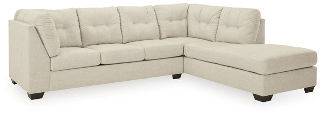 Furniture City Houma - Ashley Furniture - Falkirk 2-Piece Sectional with Chaise - LAF 2-Piece Sectional with Chaise / Parchment - 80806S2