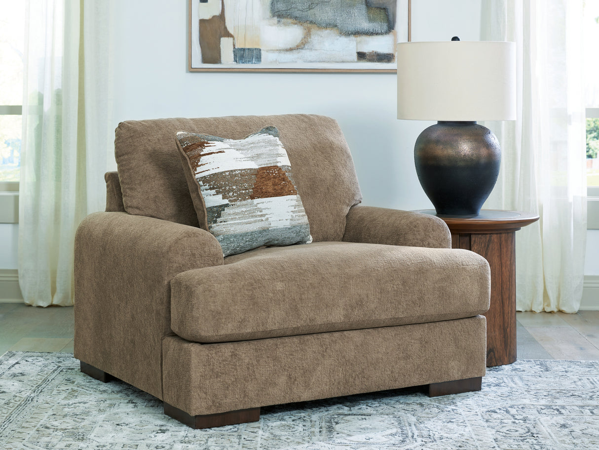 Furniture City Houma - Ashley Furniture - Jayne Park Oversized Chair - Chair and a Half / Pecan - PC8150523