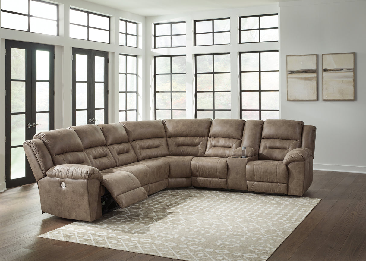 Furniture City Houma - Ashley Furniture - Ravenel 4-Piece Power Reclining Sectional - 4-Piece Power Reclining Sectional - 83106S4