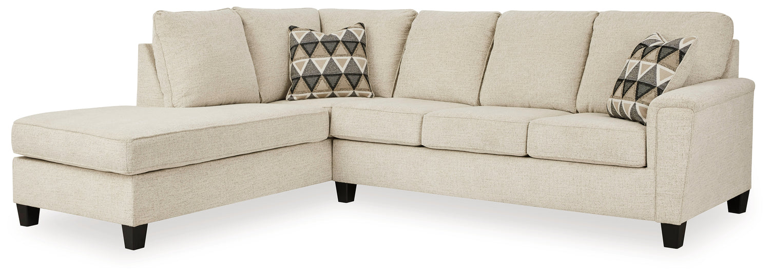 Furniture City Houma - Ashley Furniture - Abinger 2-Piece Sectional with Chaise - RAF 2-Piece Sectional with Chaise / Natural - 83904S1