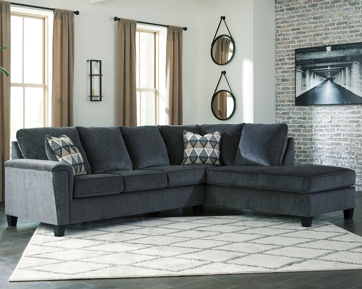 Furniture City Houma - Ashley Furniture - Abinger 2-Piece Sectional with Chaise - LAF 2-Piece Sectional with Chaise / Smoke - 83905S2