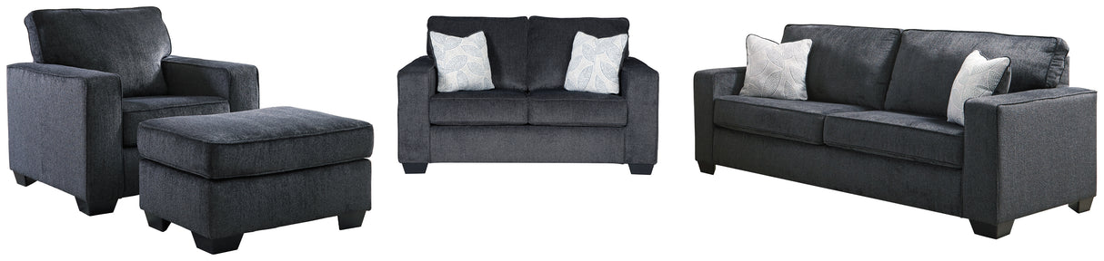 Furniture City Houma - Ashley Furniture - Altari Sofa, Loveseat, Chair and Ottoman - Sofa, Loveseat, Chair and Ottoman - 87213U8