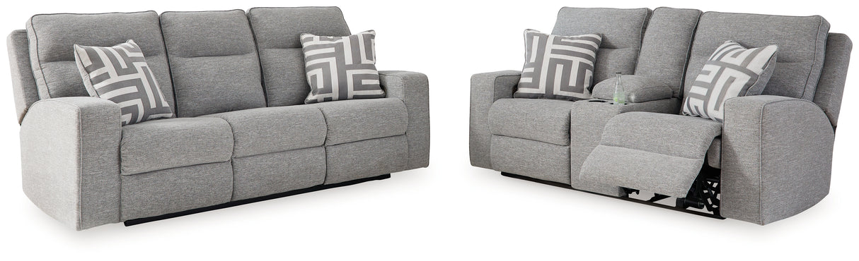 Biscoe Power Reclining Sofa and Loveseat