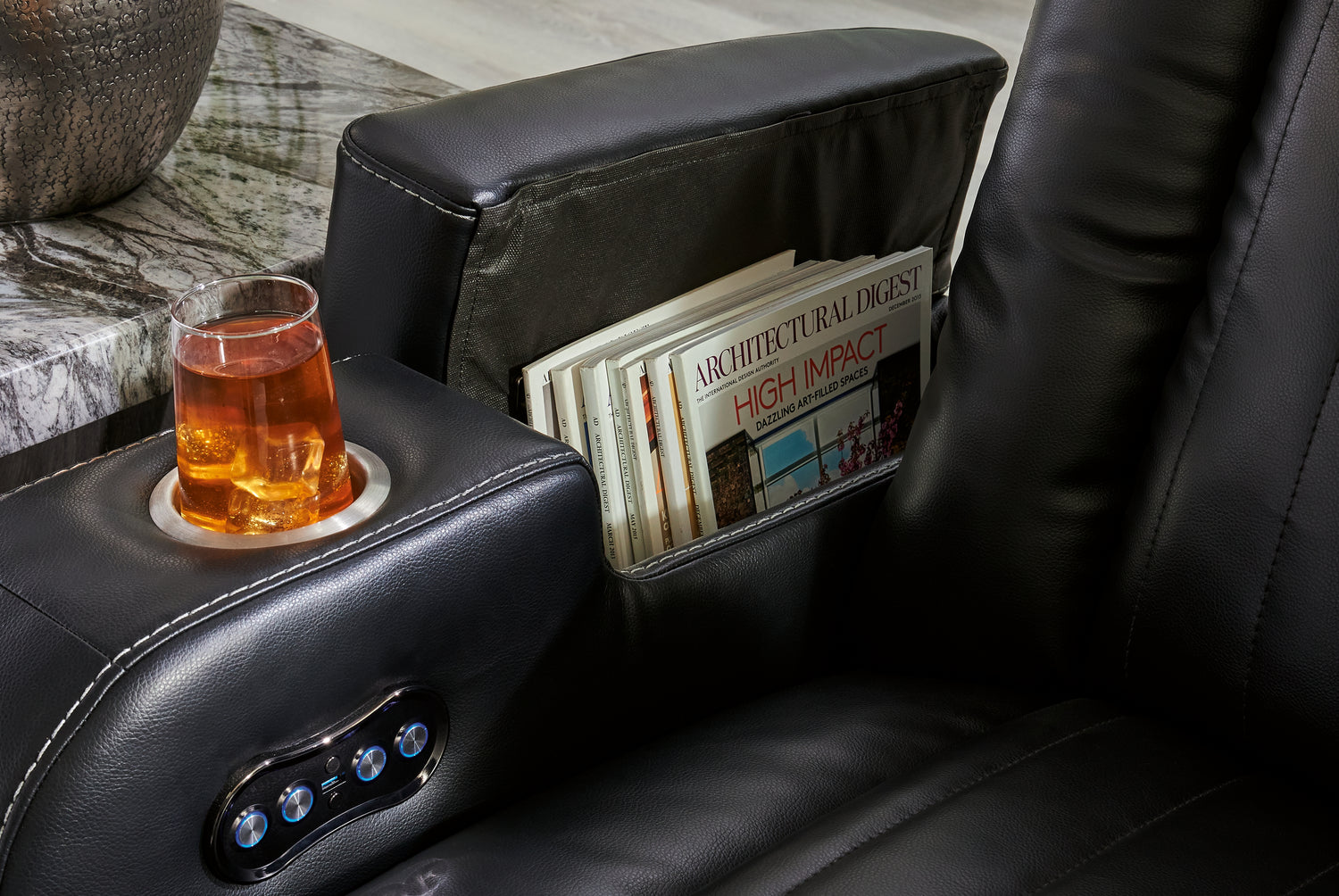 Caveman Den Power Reclining Sofa, Loveseat and Recliner