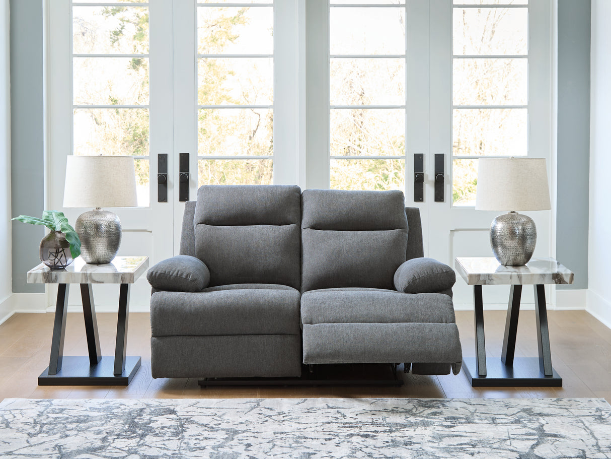 Furniture City Houma - Ashley Furniture - Side-Swipe Reclining Loveseat - Reclining Loveseat / Charcoal - PC9140686