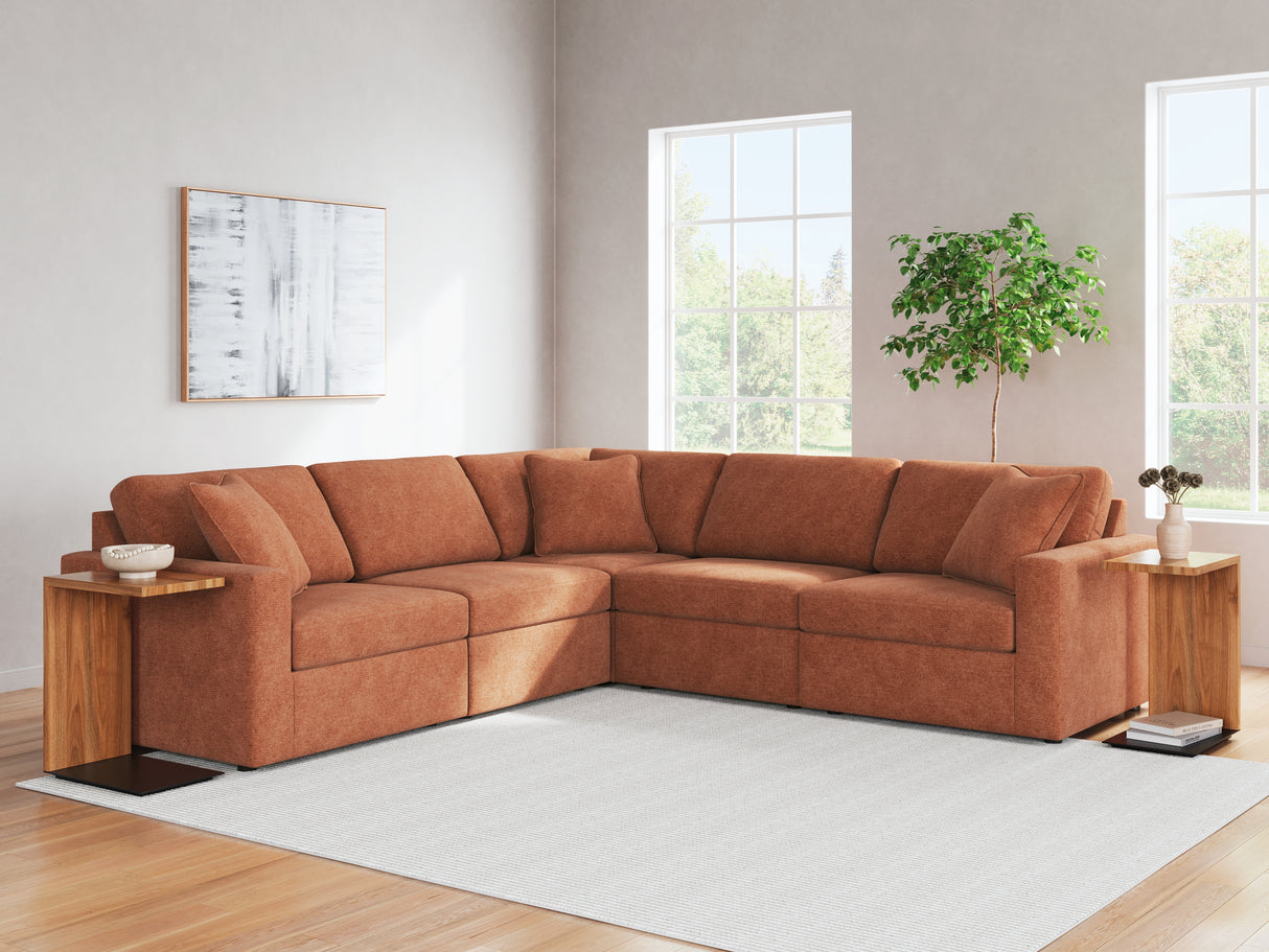 Furniture City Houma - Ashley Furniture - Modmax 5-Piece Sectional - RAF 5-Piece Sectional / Spice - 92102S6