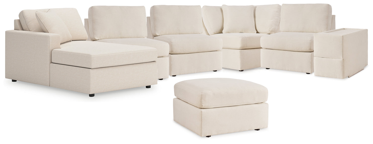 Furniture City Houma - Ashley Furniture - Modmax 6-Piece Sectional with Chaise and Ottoman - 6-Piece Sectional with Chaise and Ottoman / Oyster - 92103U6
