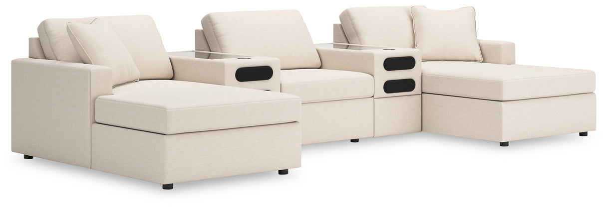Furniture City Houma - Ashley Furniture - Modmax 5-Piece Double Chaise with Audio Consoles - RAF 5-Piece Double Chaise with Audio Consoles - 92103S49