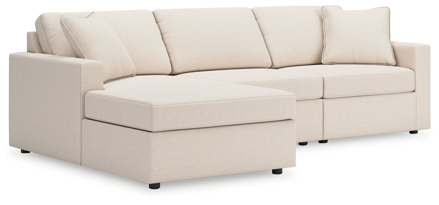 Furniture City Houma - Ashley Furniture - Modmax 3-Piece Sectional with Chaise - RAF 3-Piece Sectional with Chaise / Oyster - 92103S17