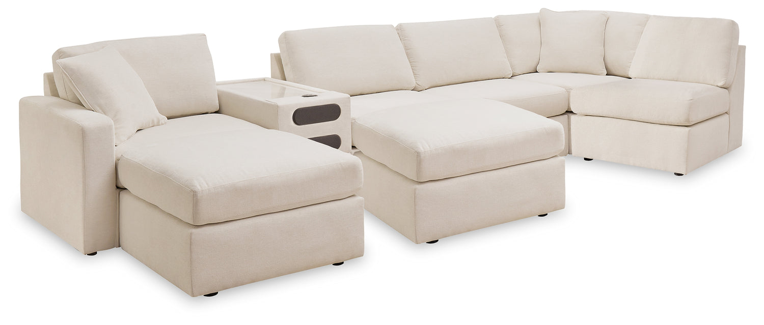 Furniture City Houma - Ashley Furniture - Modmax 6-Piece Sectional and 2 Ottomans - 6-Piece Sectional and 2 Ottomans / Oyster - 92103U8